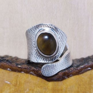 Anillo Ojo de Tigre Serpiente