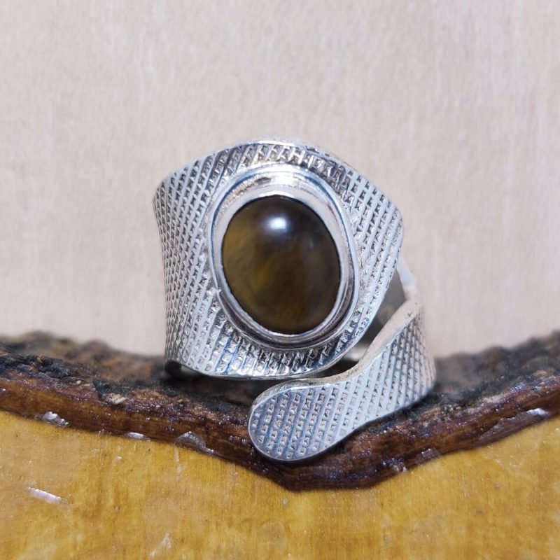 Anillo Ojo de Tigre Serpiente Anillo Ojo de Tigre Serpiente