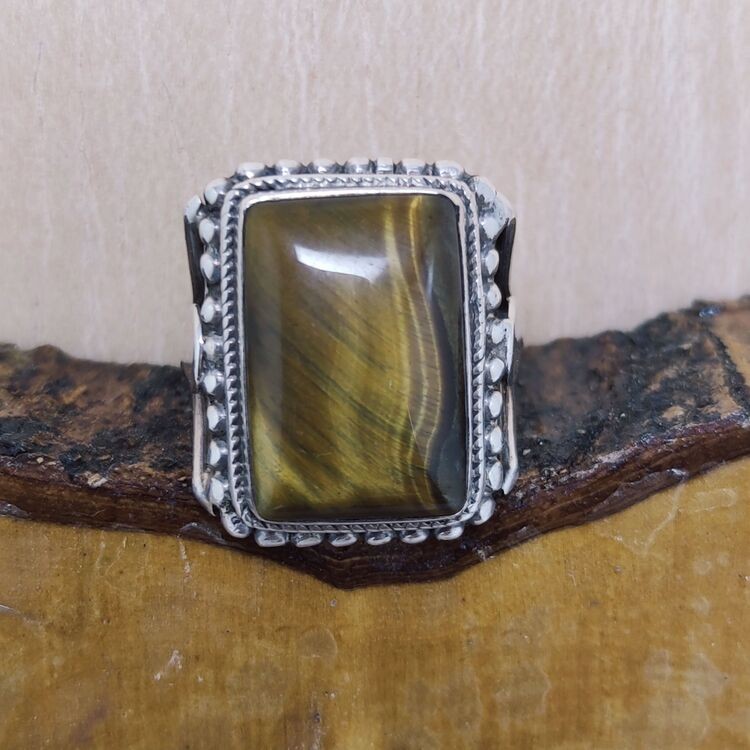 Anillo Ojo de Tigre Marco