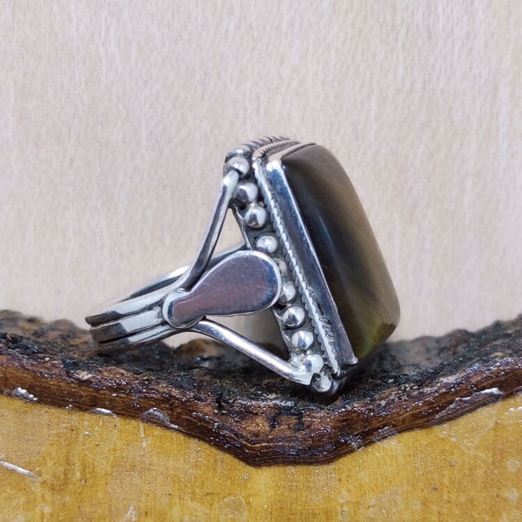 Anillo Ojo de Tigre Marco