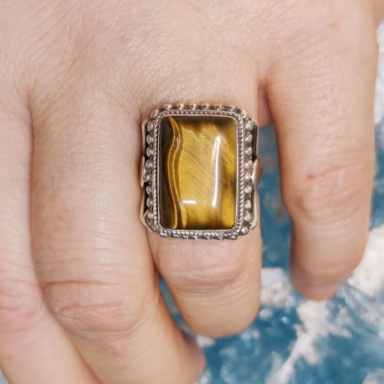 Anillo Ojo de Tigre Marco