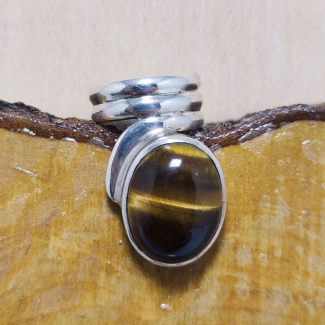 Anillo Ojo de Tigre Espiral