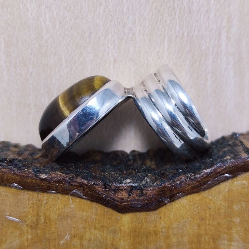 Anillo Ojo de Tigre Espiral Anillo Ojo de Tigre Espiral