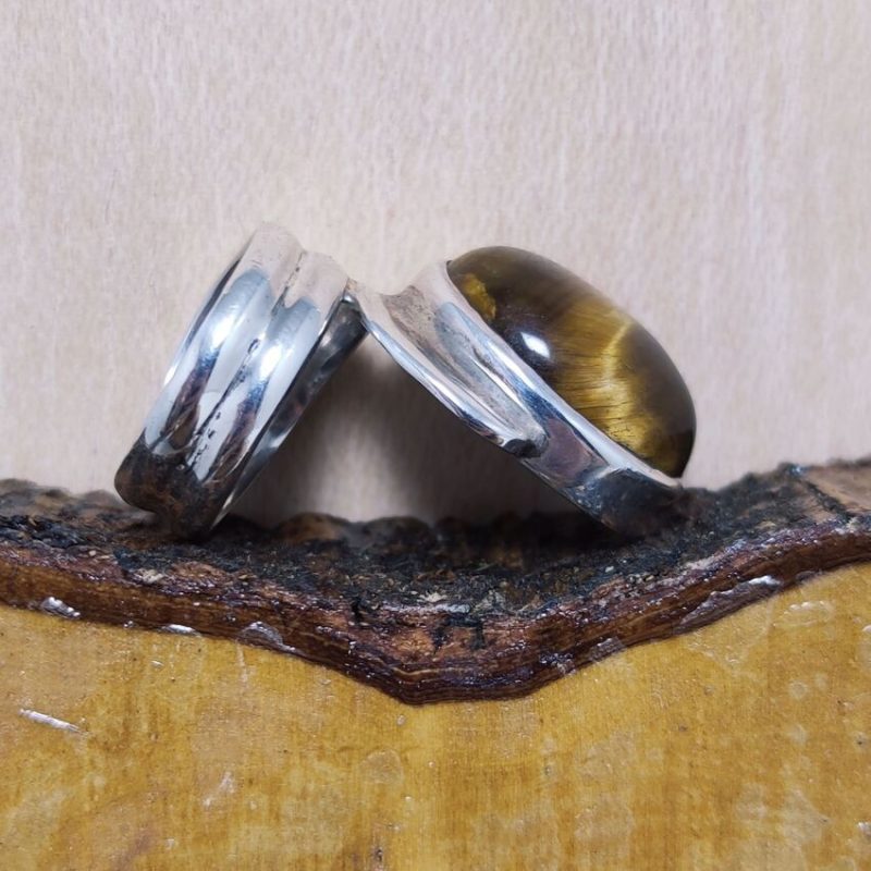 Anillo Ojo de Tigre Espiral Anillo Ojo de Tigre Espiral