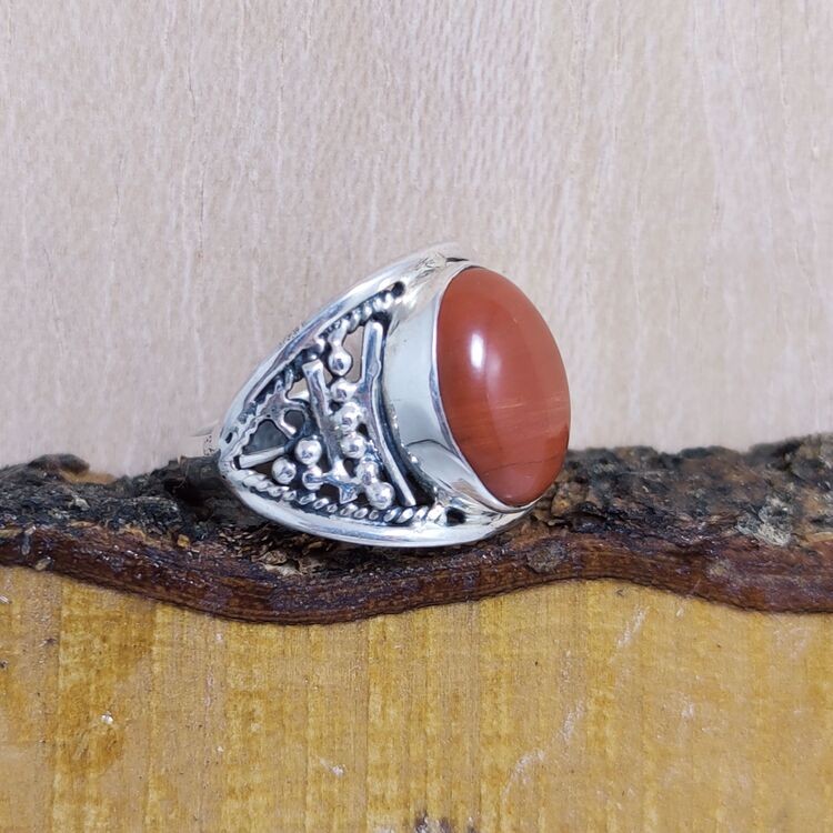 Anillo Jaspe Rojo Ojo