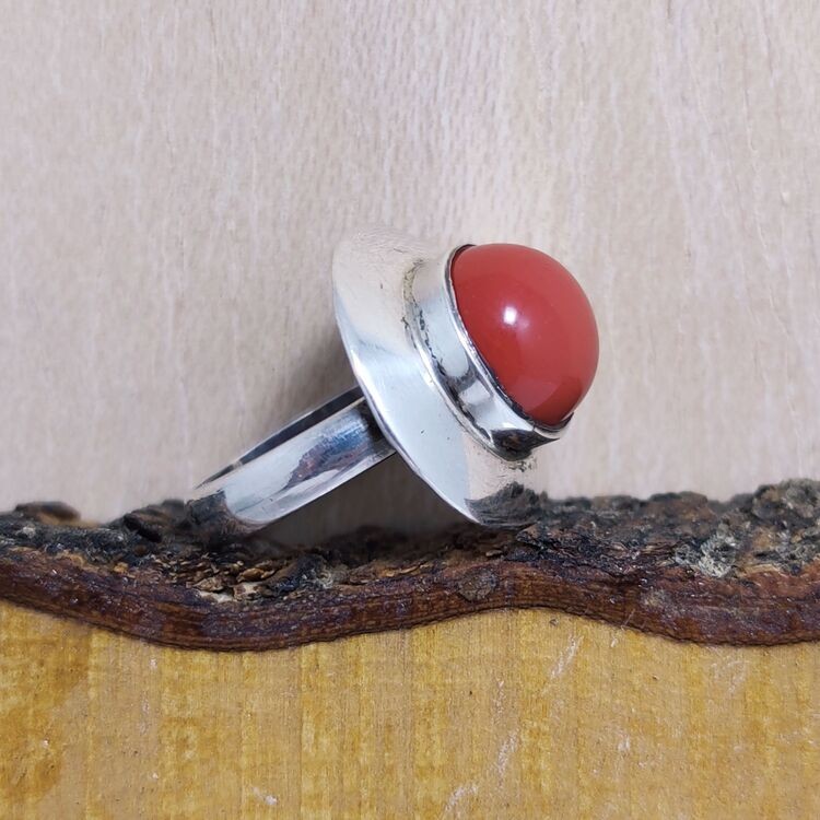 Anillo Jaspe Rojo Platillo