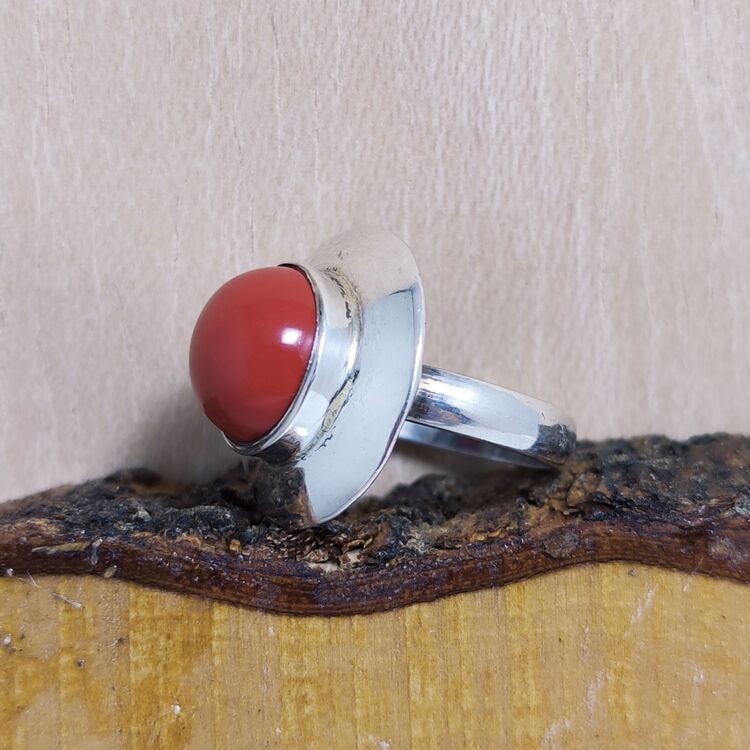 Anillo Jaspe Rojo Platillo