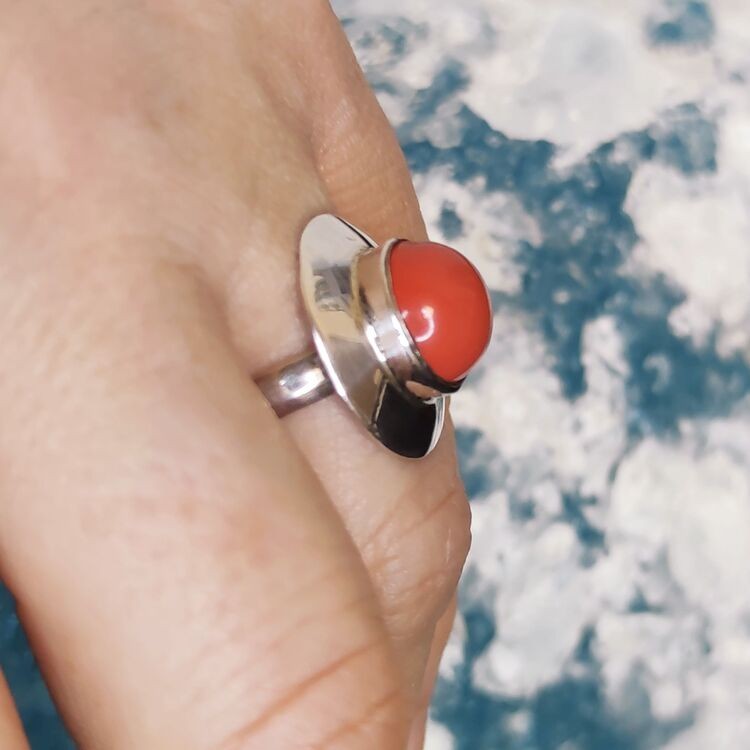 Anillo Jaspe Rojo Platillo