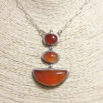 Collar Calcedonia Naranja Ancla