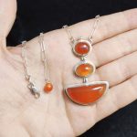 Collar Calcedonia Naranja Ancla