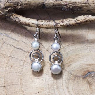 Pendientes Perla Espiral
