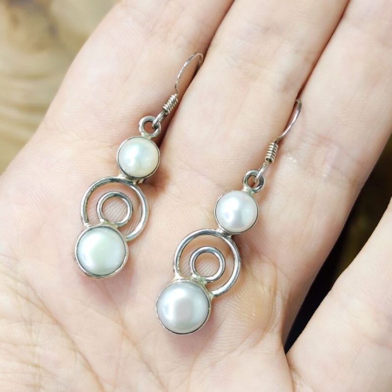 Pendientes Perla Espiral Pendientes Perla Espiral