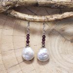 Pendientes Perlas y Granate