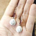Pendientes Perlas y Granate
