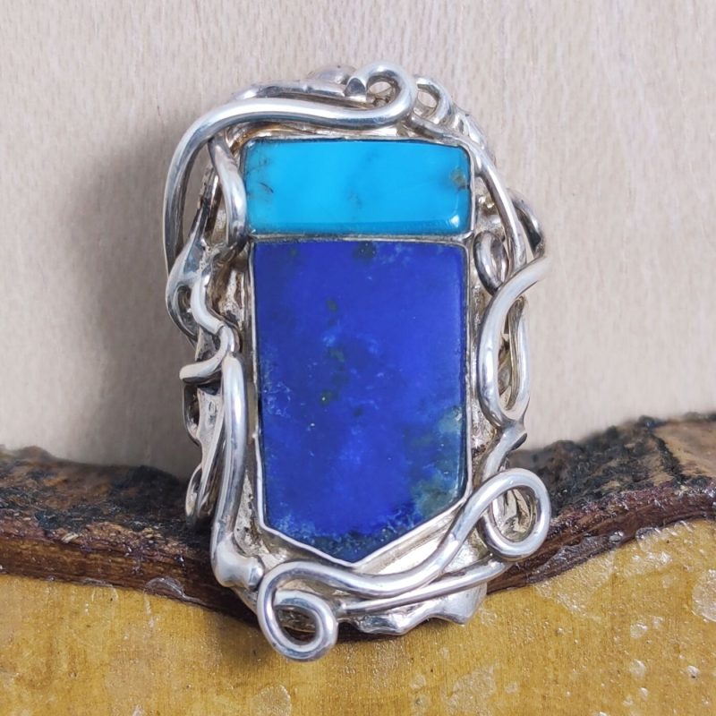 Anillo Lapislázuli y Turquesa