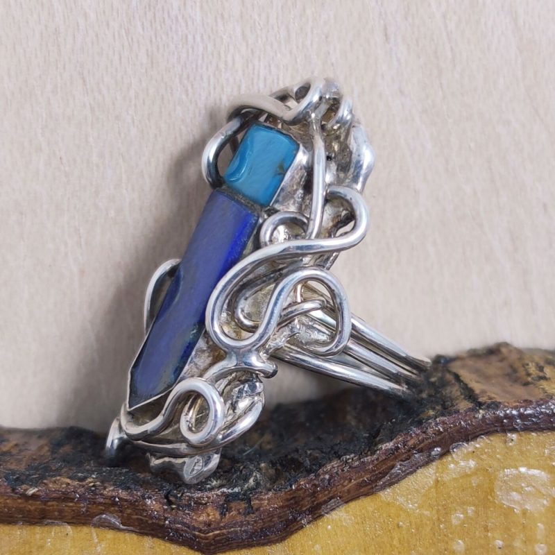 Anillo Lapislázuli y Turquesa