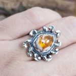 Anillo Ópalo Fuego Sol