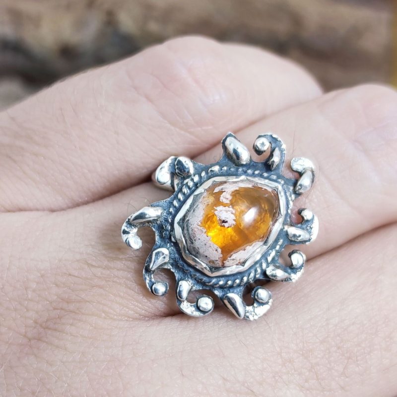 Anillo Ópalo Fuego Sol Anillo Ópalo Fuego Sol