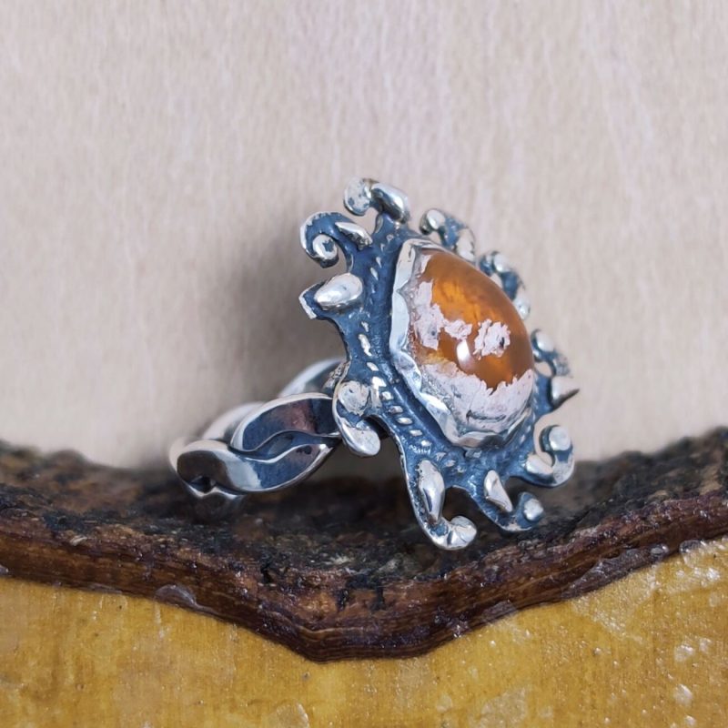 Anillo Ópalo Fuego Sol Anillo Ópalo Fuego Sol