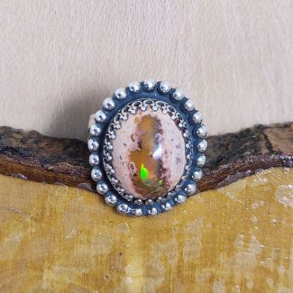Anillo Ópalo Fuego Ojo Gato