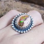 Anillo Ópalo Fuego Ojo Gato