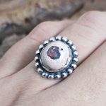 Anillo Ópalo Fuego Corazón