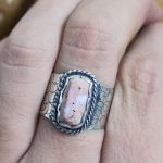 Anillo Ópalo Fuego Rectángulo