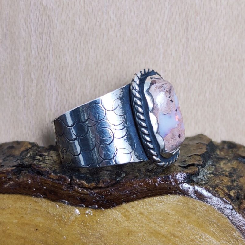 Anillo Ópalo Fuego Rectángulo Anillo Ópalo Fuego Rectángulo