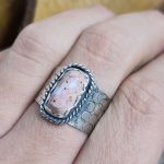 Anillo Ópalo Fuego Rectángulo