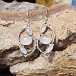 Pendientes Cuarzo Rosa