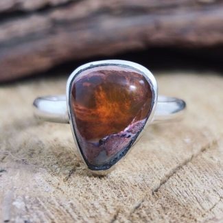 Anillo Ópalo Fuego Gota