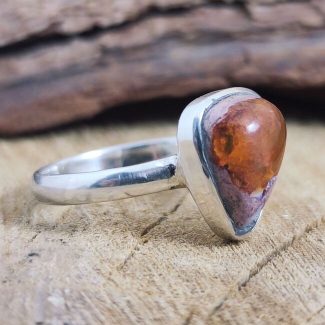 Anillo Ópalo Fuego Gota