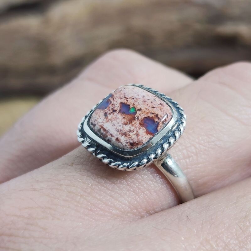 Anillo Ópalo Fuego Rojo Anillo Ópalo Fuego Rojo
