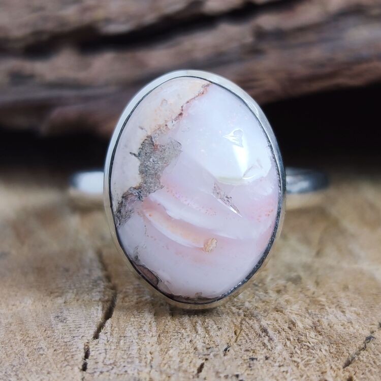 Anillo Ópalo Fuego Blanco