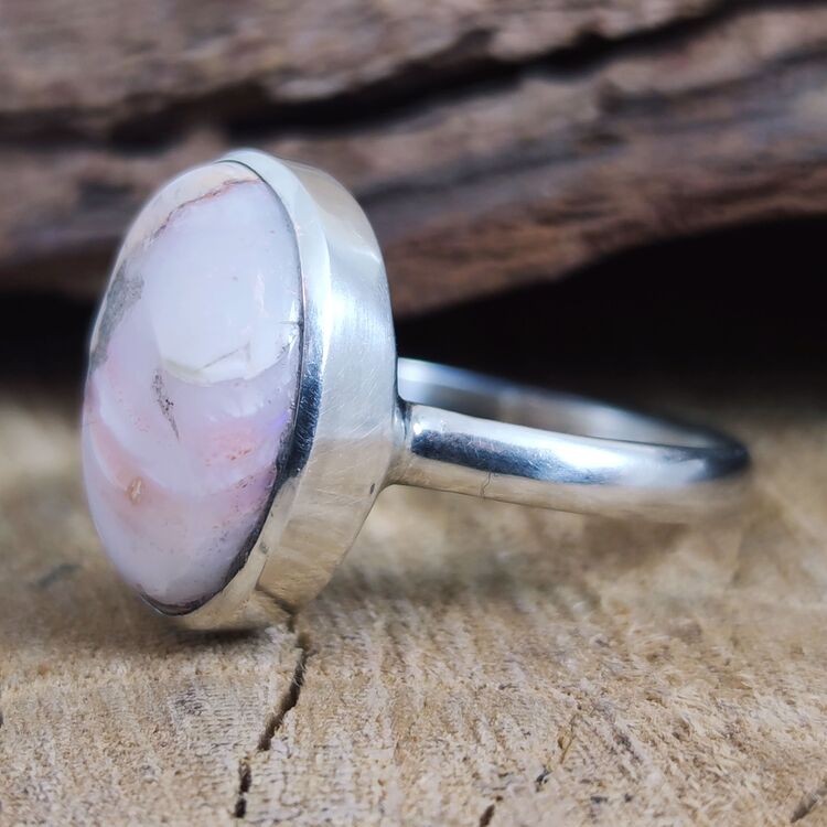 Anillo Ópalo Fuego Blanco