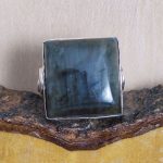Anillo Labradorita Cuadrado