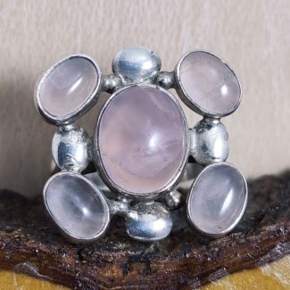 Anillo Cuarzo Rosa Cinco