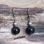 Pendientes Shungit Bola