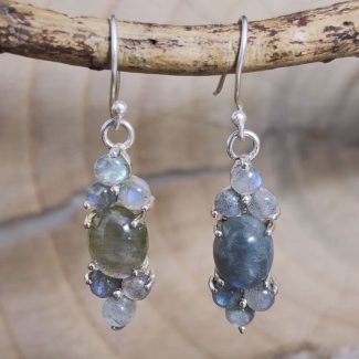 Pendientes Labradorita Racimo