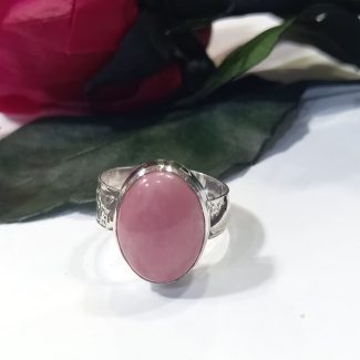 Anillo Ópalo Rosa Peruano