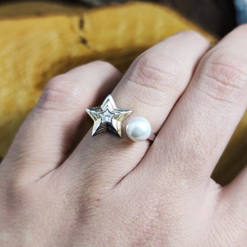 Anillo Circonita y Perla Anillo Circonita y Perla