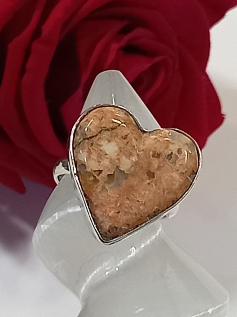 Anillo Jaspe Brecha Corazón Anillo Jaspe Brecha Corazón