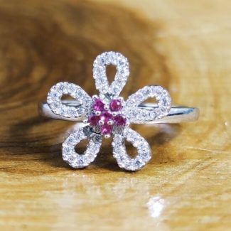 Anillo Circonitas Flor