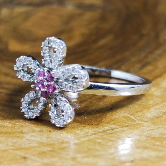 Anillo Circonitas Flor Anillo Circonitas Flor