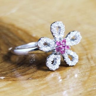 Anillo Circonitas Flor