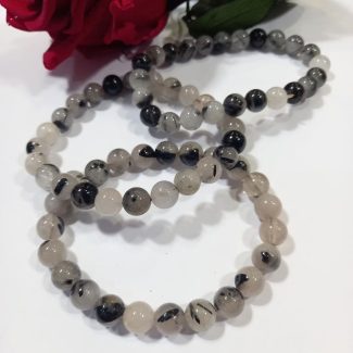 Pulsera Cuarzo con Turmalina