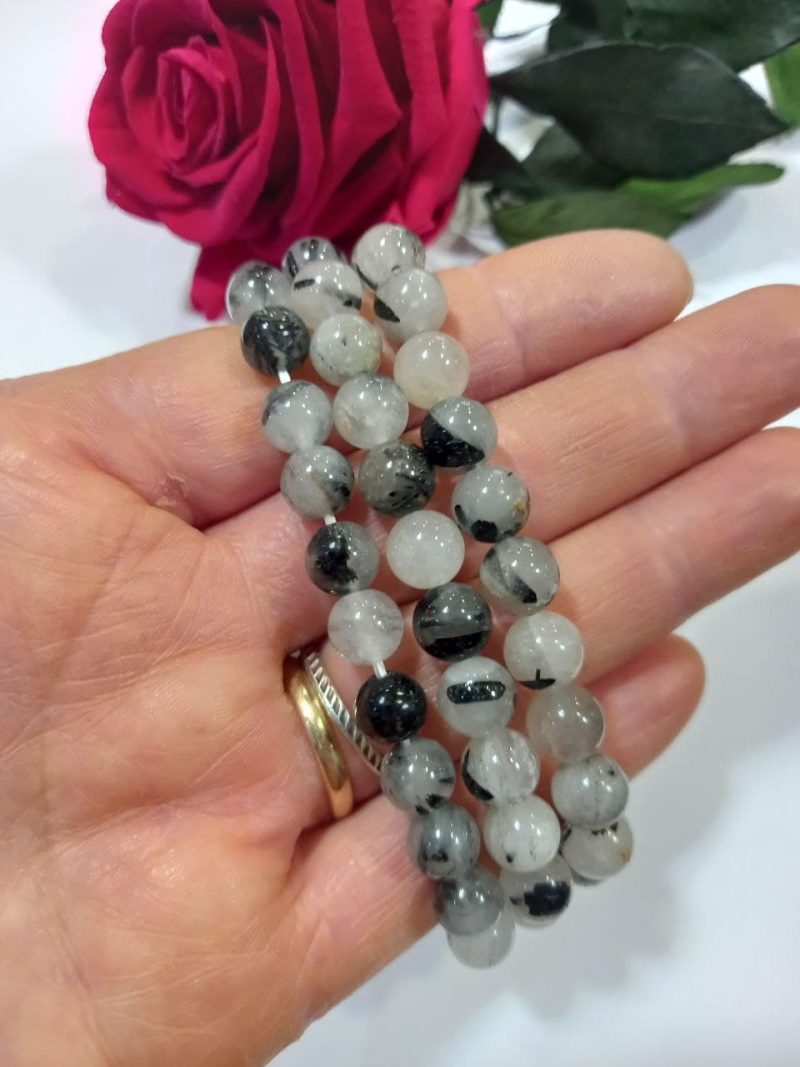 Pulsera Cuarzo con Turmalina Pulsera Cuarzo con Turmalina