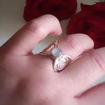 Anillo Piedra de Luna Tres Lunas