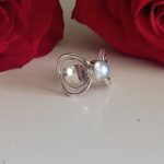 Anillo Piedra de Luna Tres Lunas