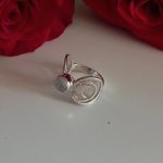 Anillo Piedra de Luna Tres Lunas
